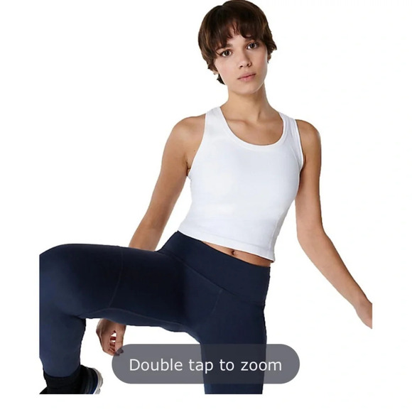 Sweaty Betty Women's XL Athlete Seamless Tank Top Performance White Yoga NWT - Picture 5 of 10